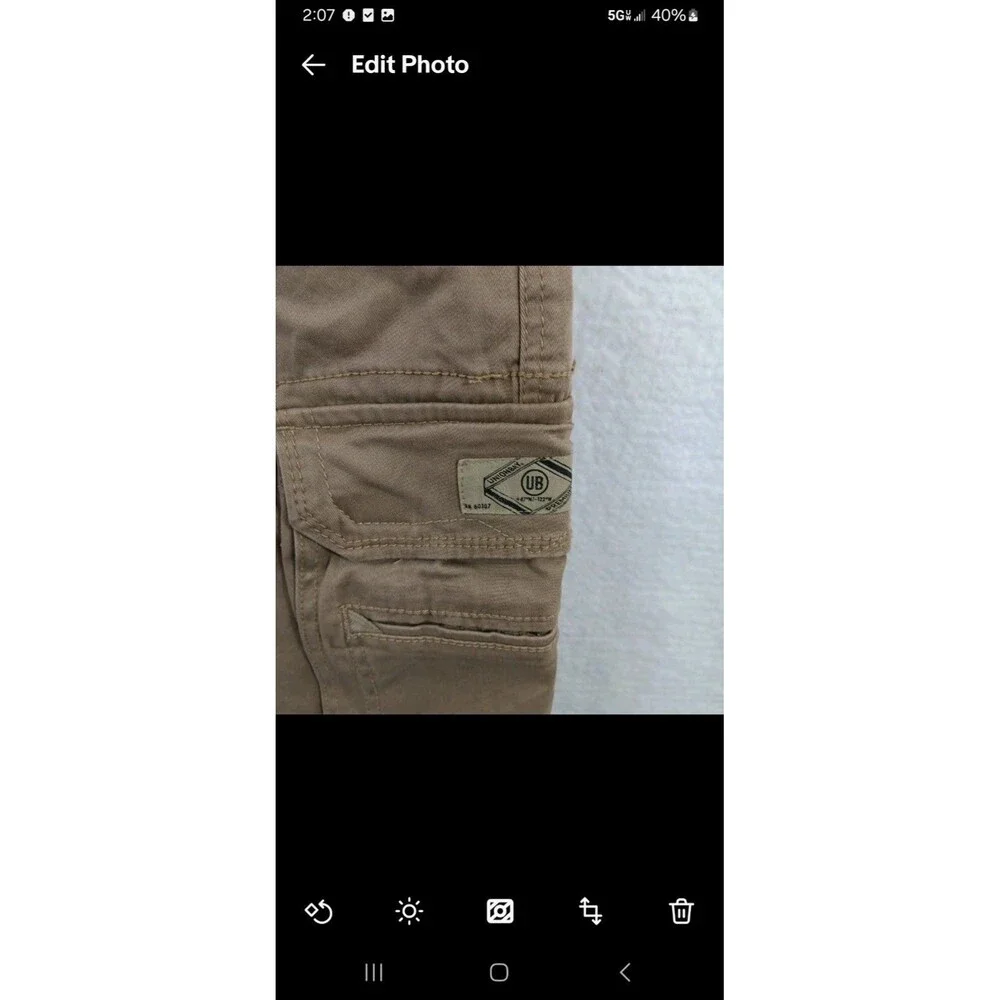 Union Bay Flex Waist Cargo Shorts Men's Size 42 Tan * - Picture 10 of 11